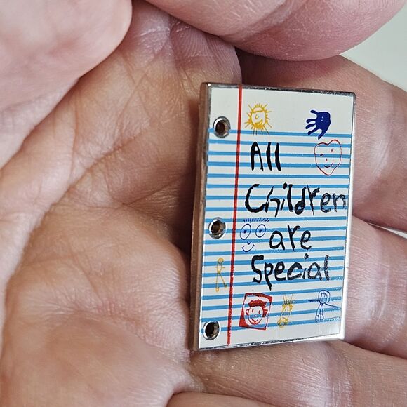 Vintage All Children Are Special The Education People 1996 Teacher Notepad Pin - Picture 3 of 10
